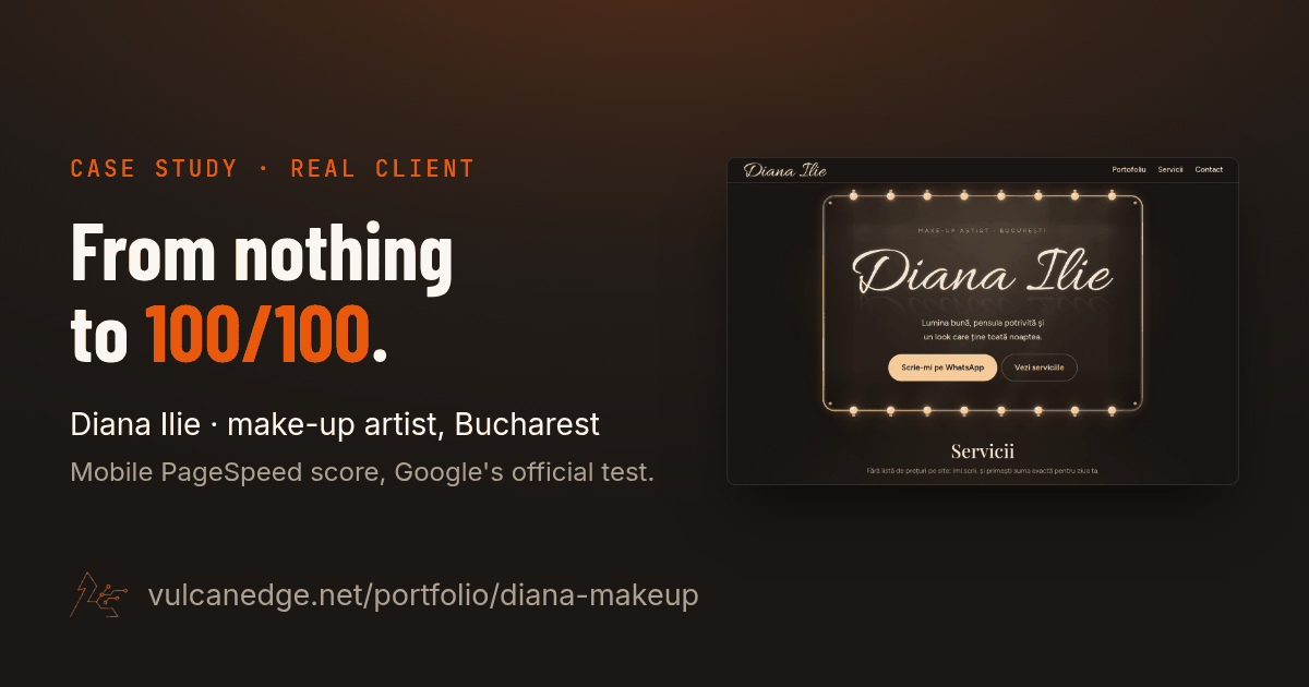 Diana Makeup booking site built in Astro