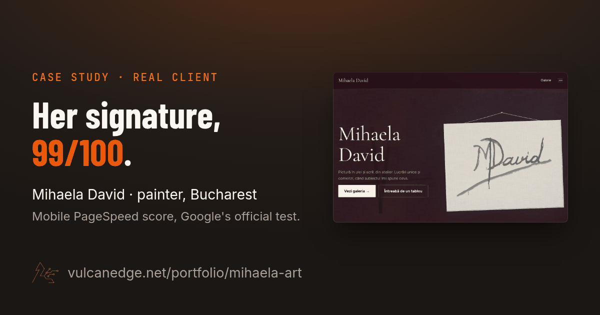 Mihaela Art portfolio site built in Astro